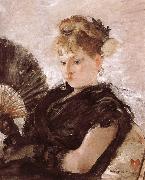 Berthe Morisot The woman holding a fan china oil painting artist